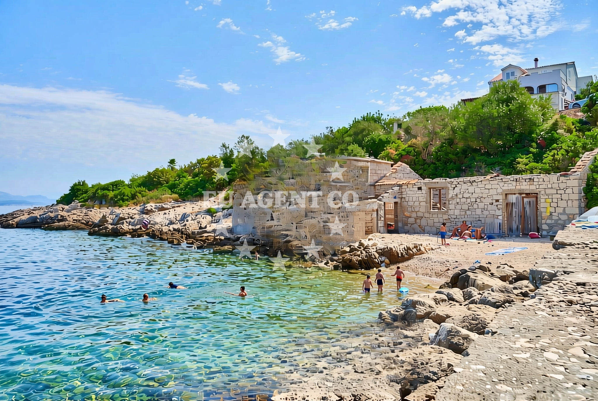 Overview of Donja Krušica sjever, Srednje Selo (Šolta) Beach in Donja Krušica sjever