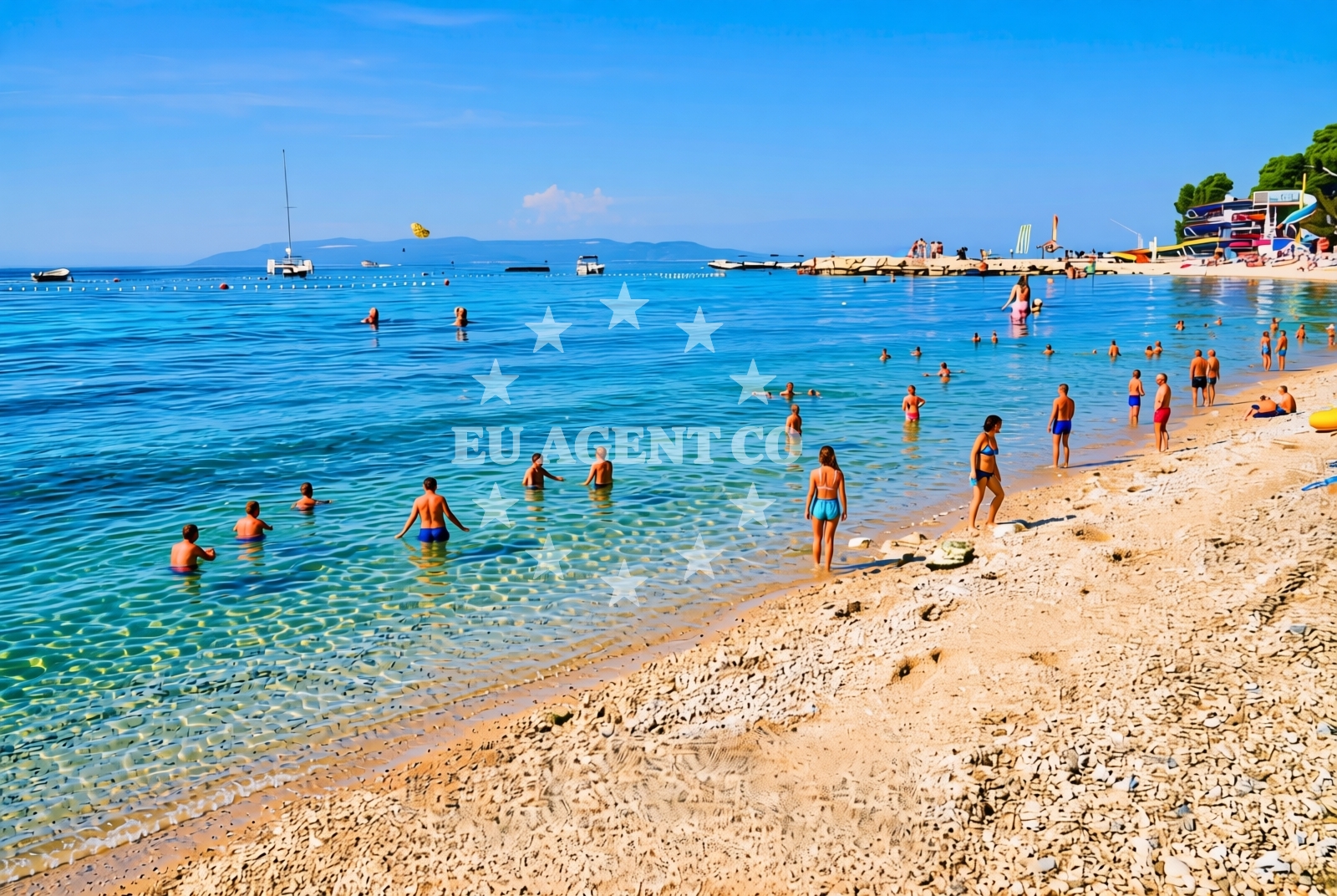 Sea and coastal view of Donja luka, Makarska Beach in Donja luka