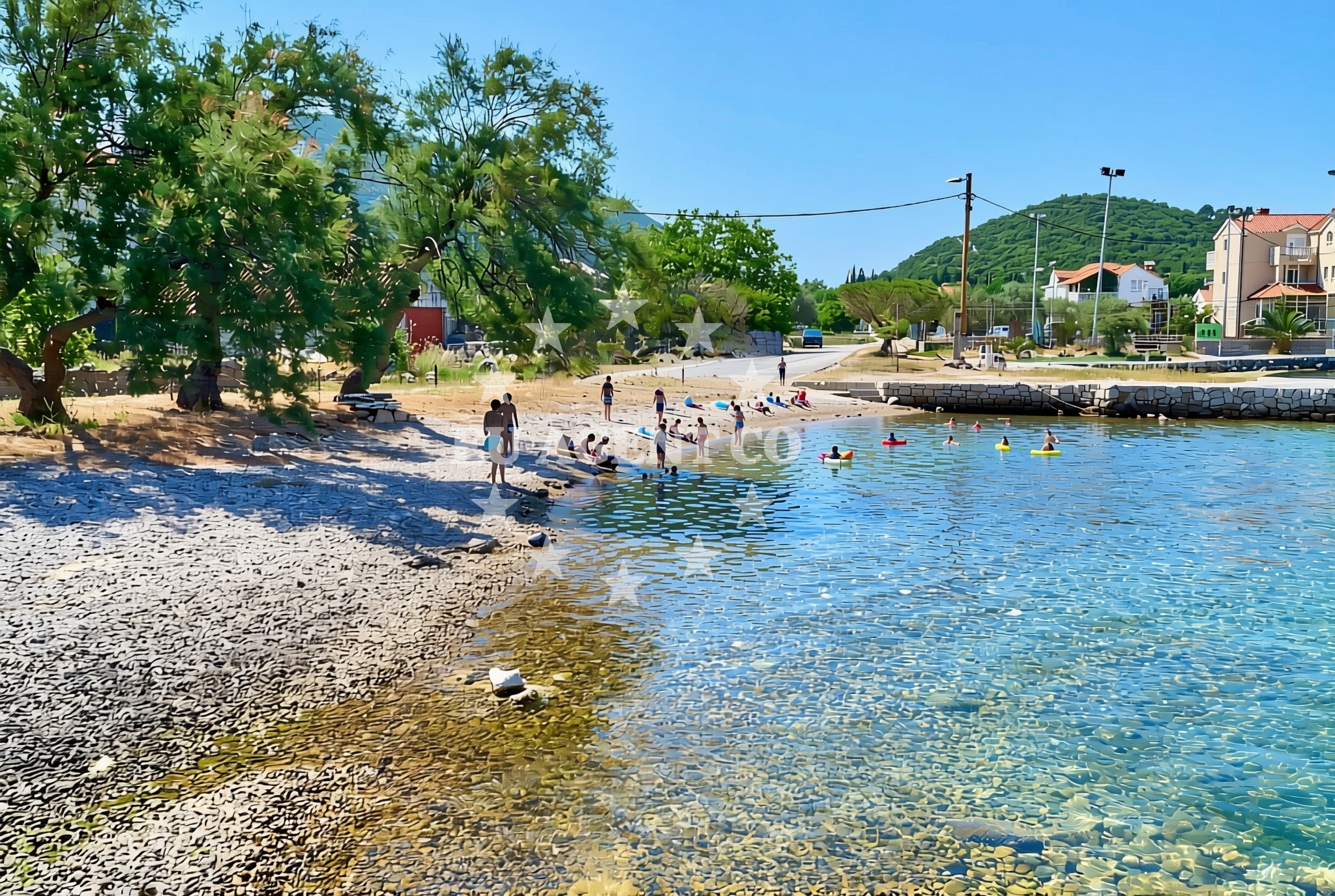 Overview of Donja Vala sjever, Mali Ston Beach in Donja Vala sjever