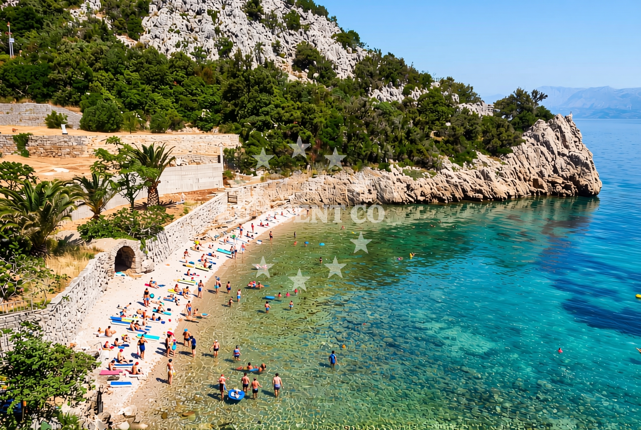 Shoreline and swimming area at Donja Vrućica: beaches and coves (3) in Donja Vrućica