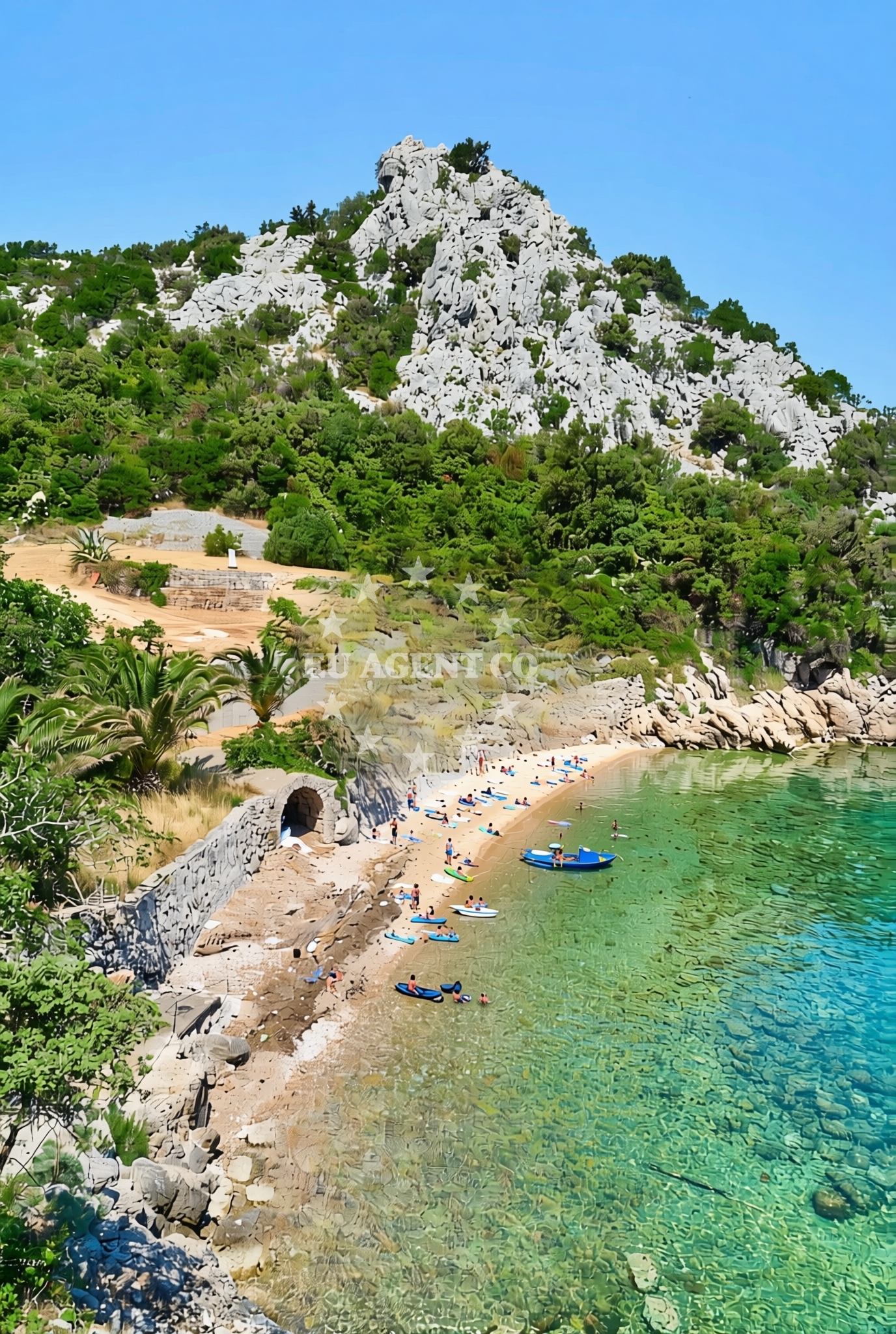 Sea and coastal view of Donja Vrućica: beaches and coves (3) in Donja Vrućica