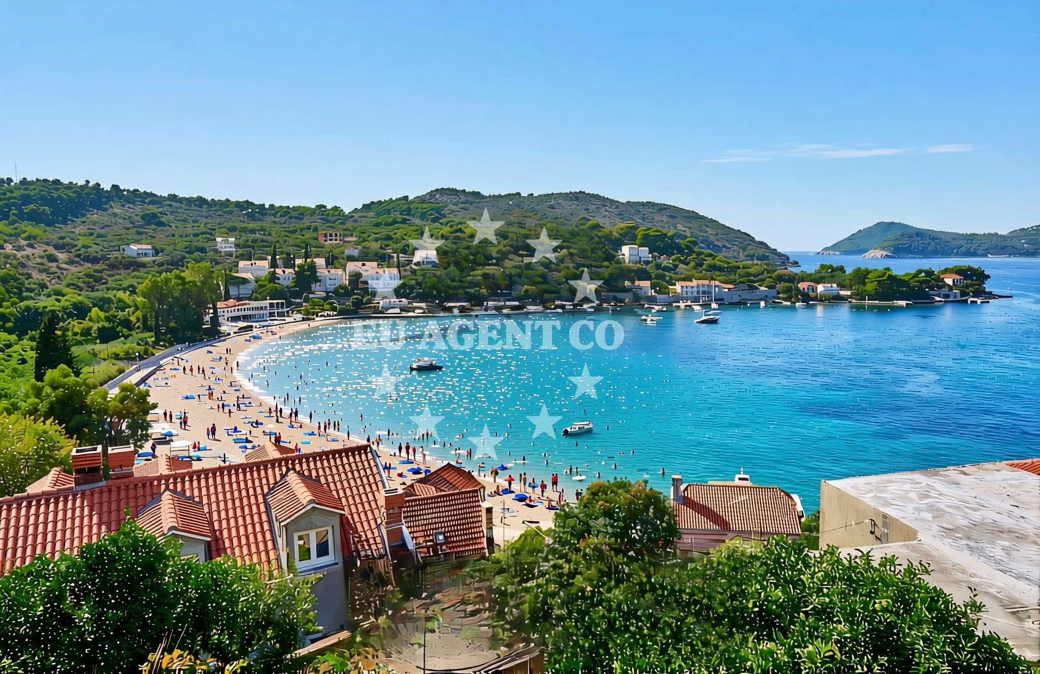 Additional view of Donje Celo beach in Gornje celo, Koločep