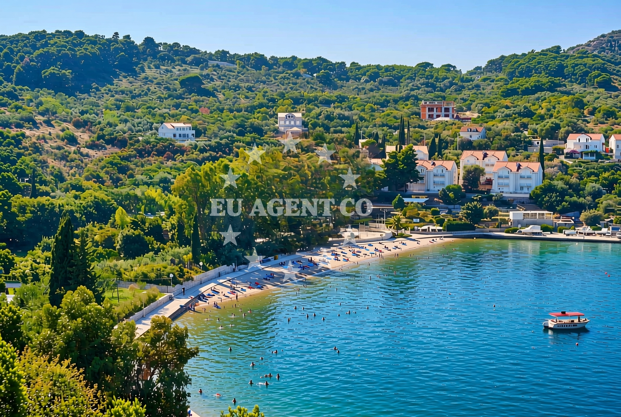 Additional view of Donje Celo beach in Gornje celo, Koločep