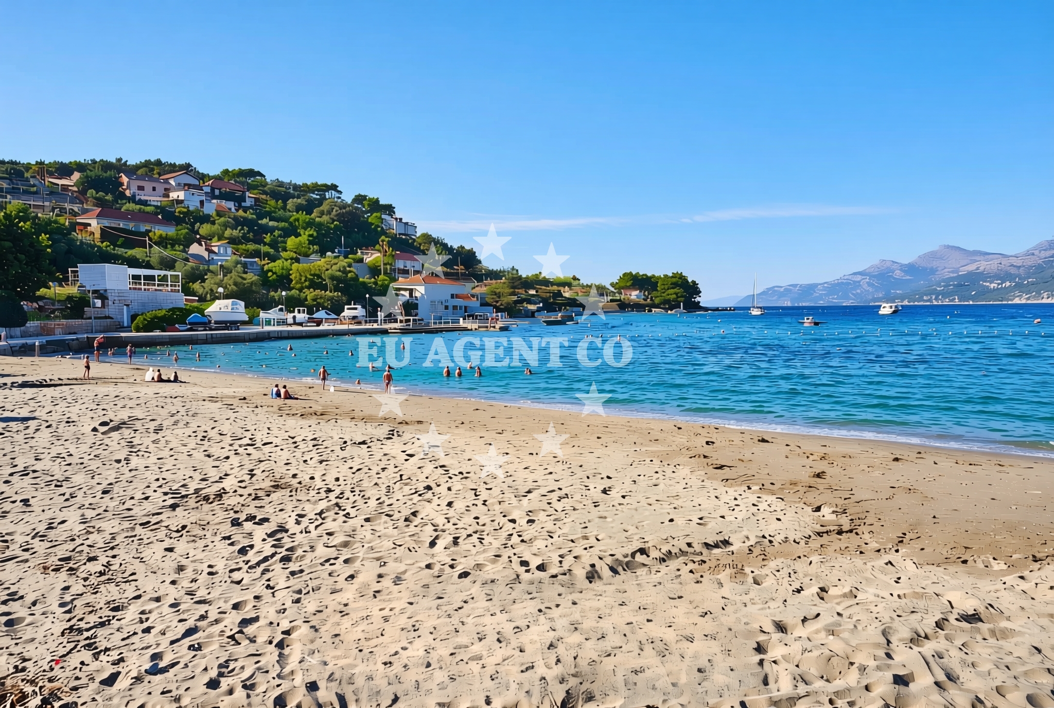 Additional view of Donje Celo beach in Gornje celo, Koločep