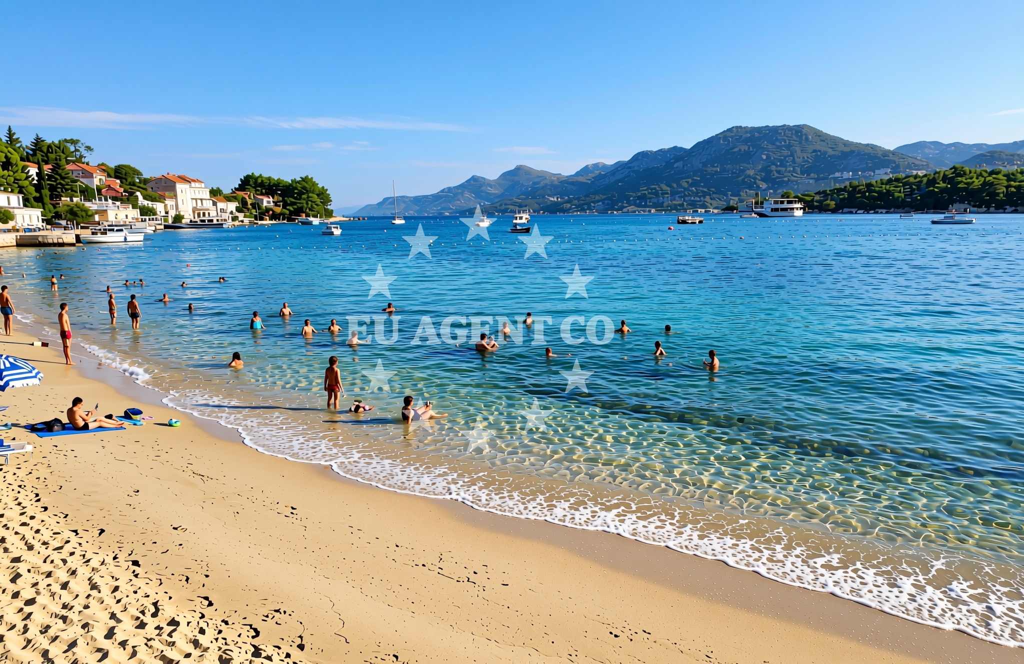 Additional view of Donje Celo beach in Gornje celo, Koločep