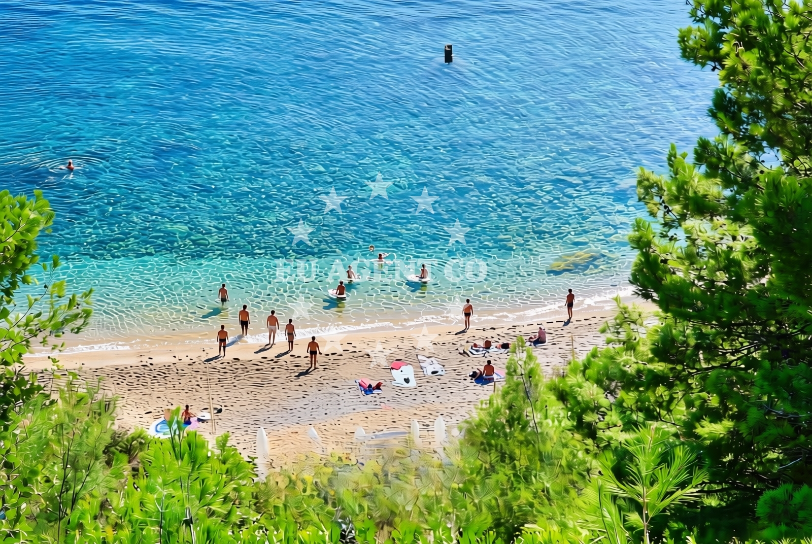 Overview of Donje Obuljeno: beaches and coves in Donje Obuljeno