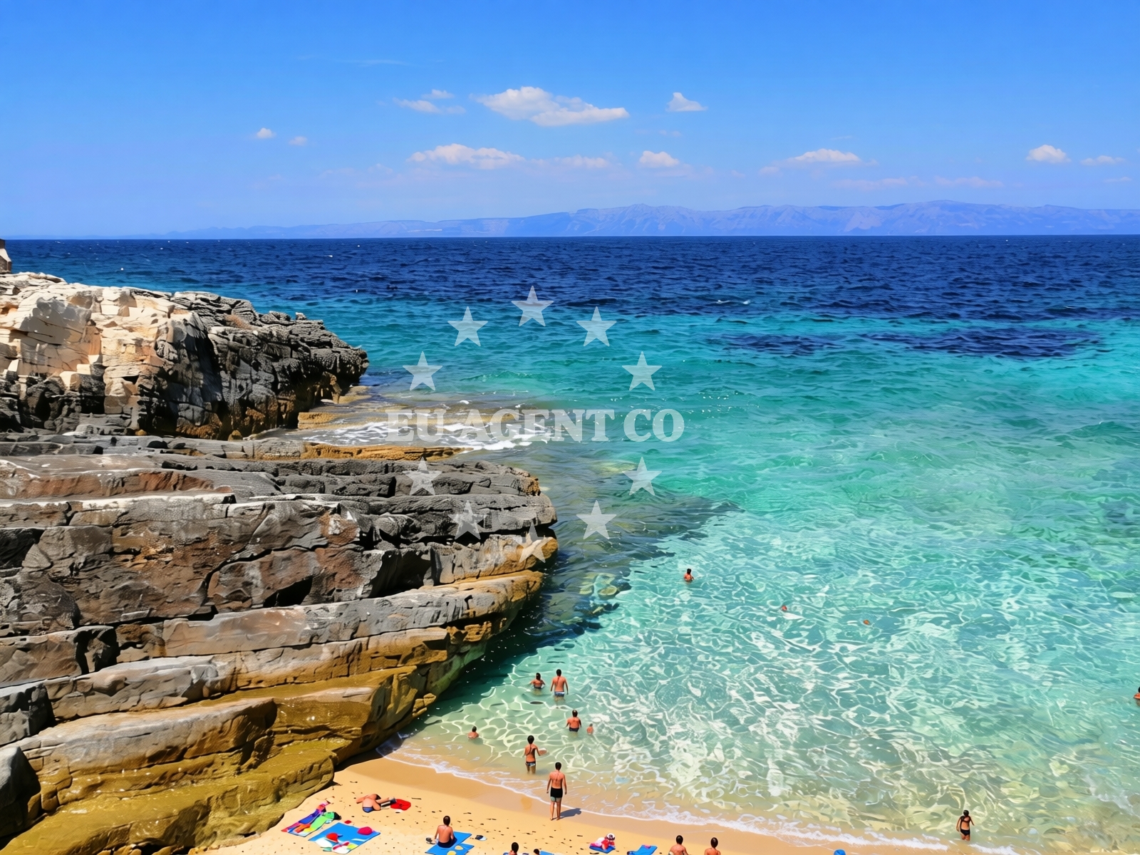 Sea and coastal view of Donji bili bok in Gradina 7, Vela Luka