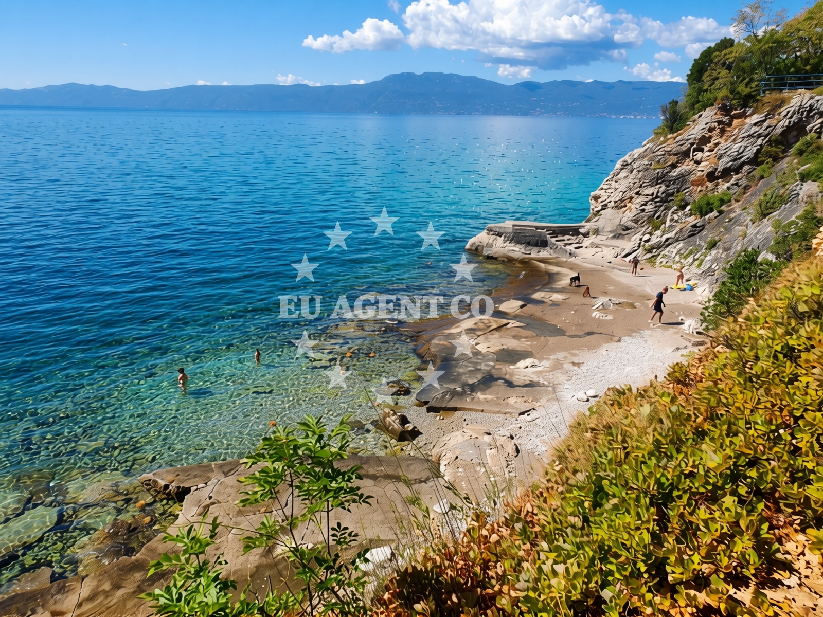 Overview of Doricici Dog Beach in , Žurkovo