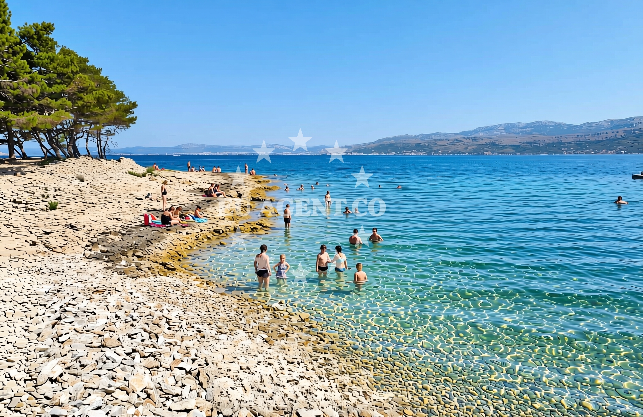 Additional view of Dorotea beach in Malačnica, Supetar