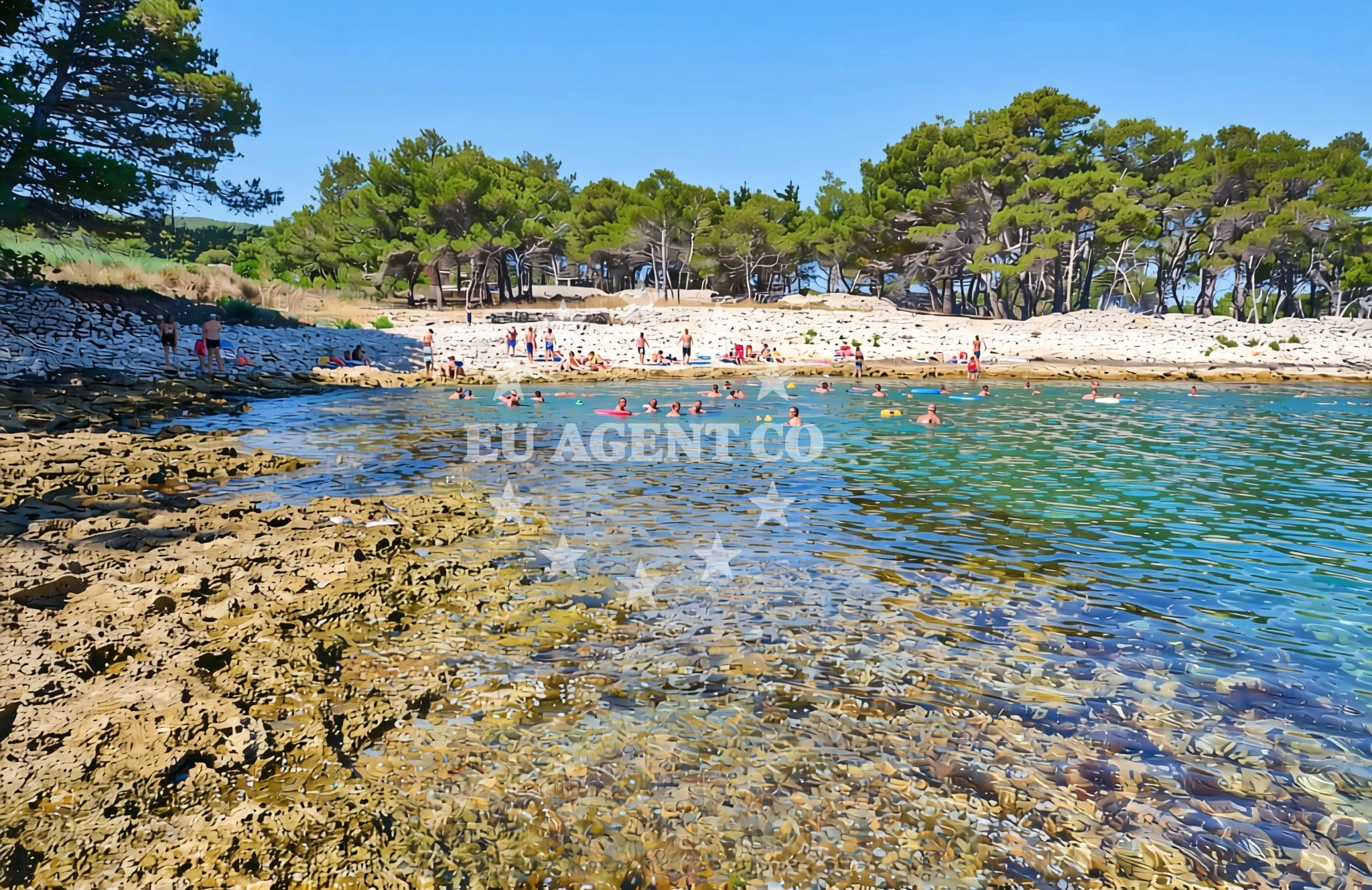 Additional view of Dorotea beach in Malačnica, Supetar