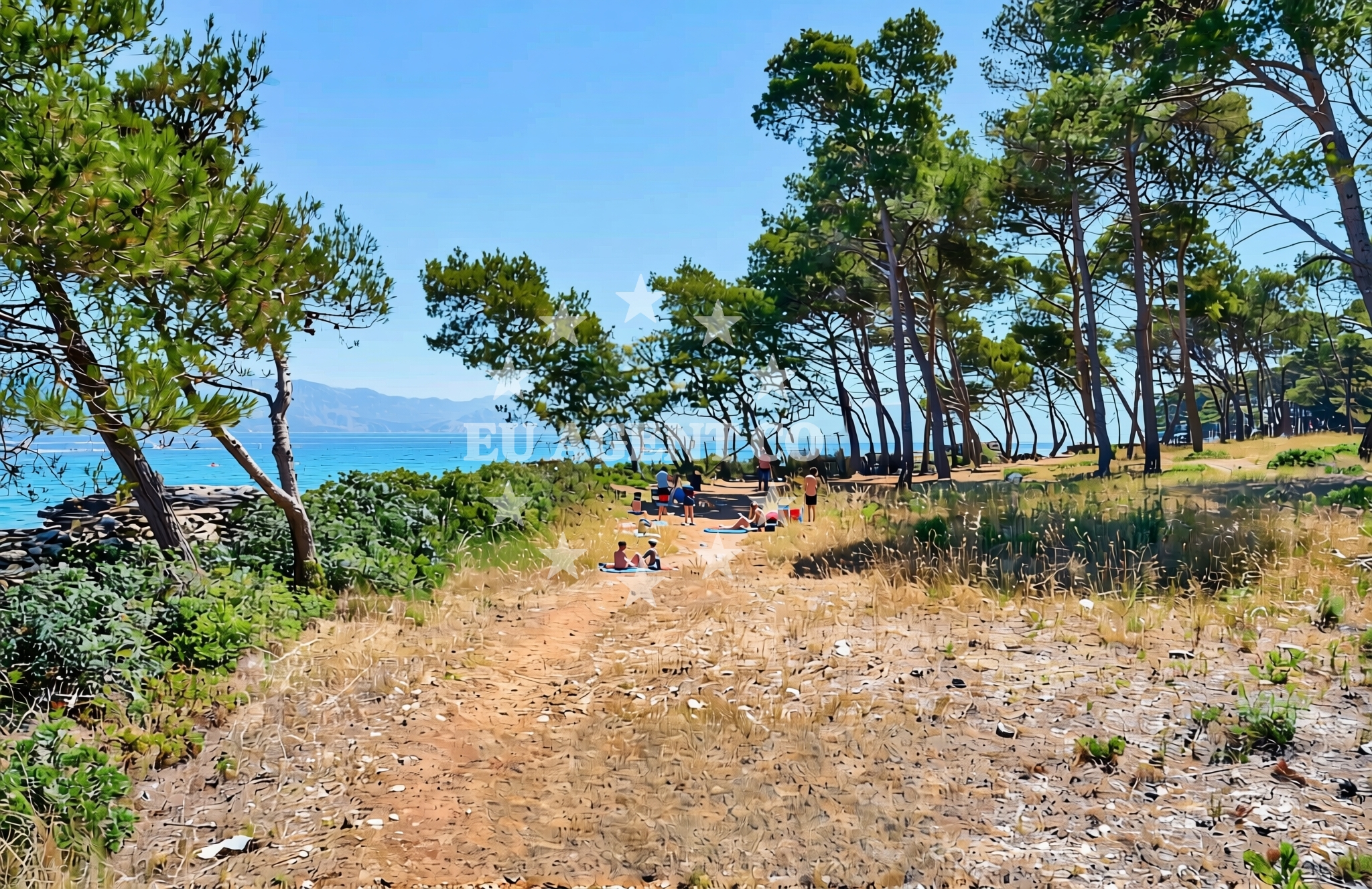 Additional view of Dorotea beach in Malačnica, Supetar