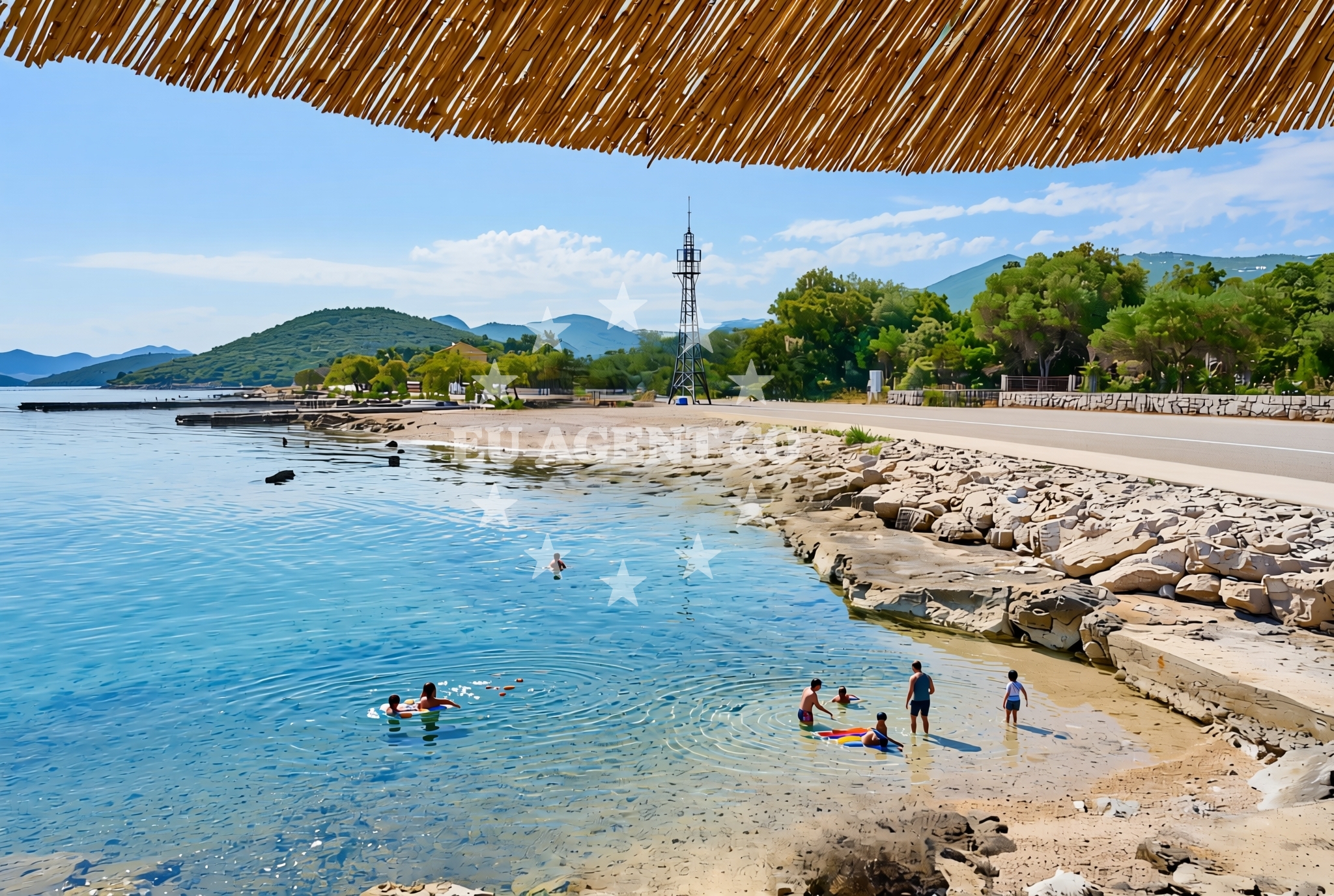 Beach facilities and surroundings at Drače: beaches and coves (7) in Drače