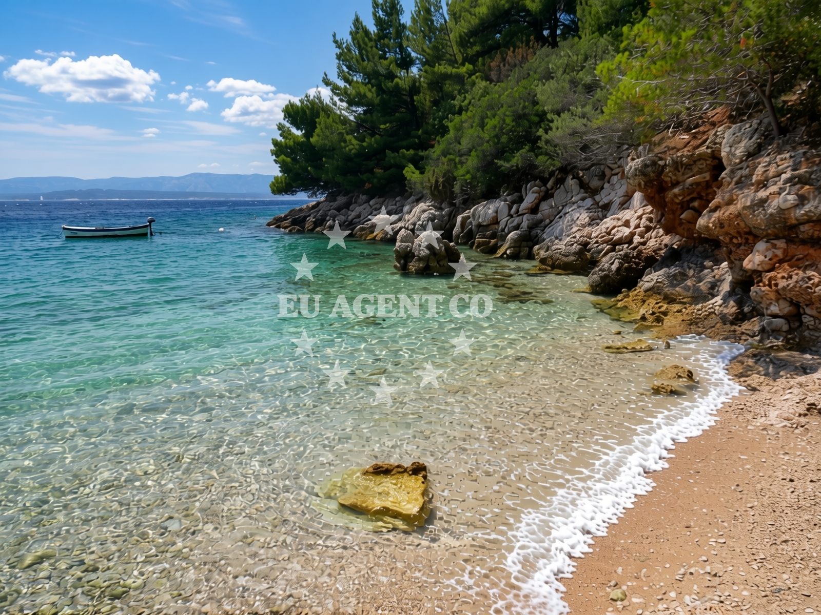 Sea and coastal view of Draceva bay in Nereziska 3a 0, Nerežišća