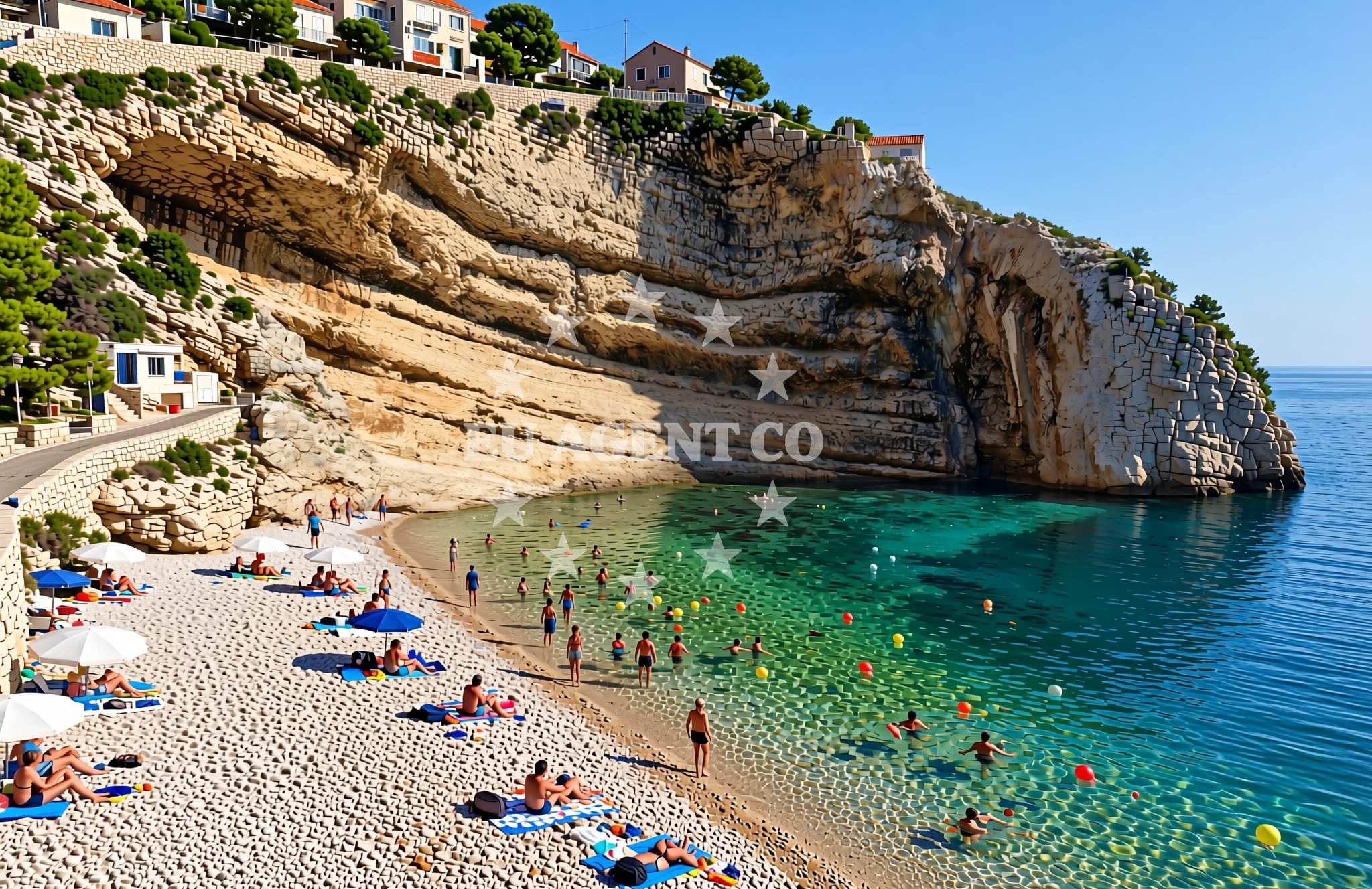 Beach facilities and surroundings at Dračevo Polje (Vis): beaches and coves in Dračevo Polje (Vis)