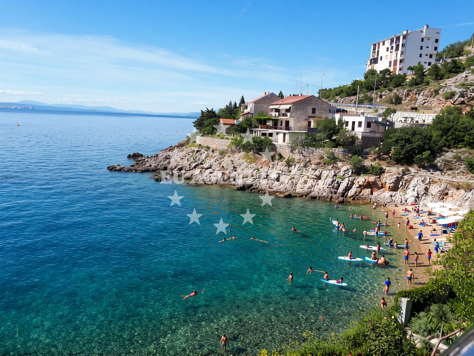 Overview of Draga beach in Nikole Jurisica 50 Apartman 2, Senj