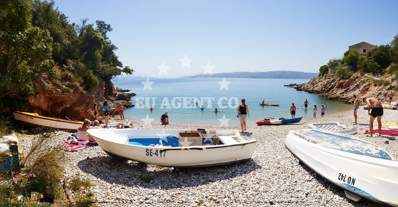 Beach facilities and surroundings at Draga beach in Nikole Jurisica 50 Apartman 2, Senj