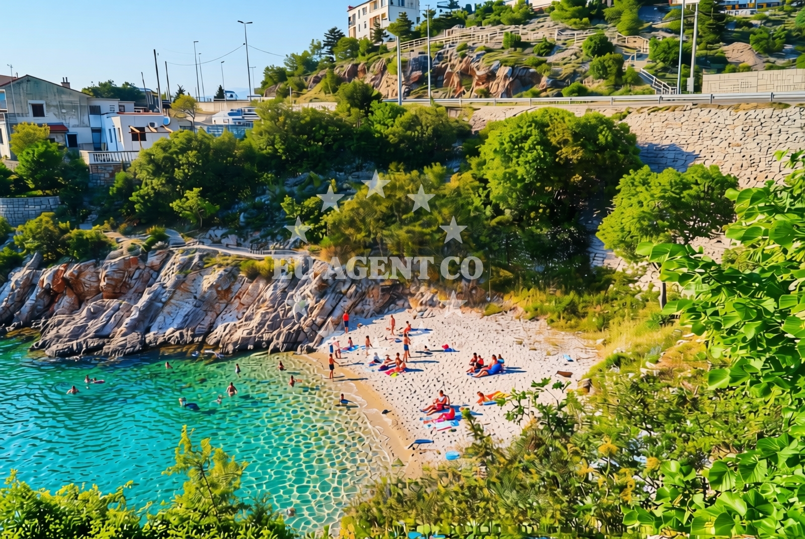 Additional view of Draga beach in Nikole Jurisica 50 Apartman 2, Senj