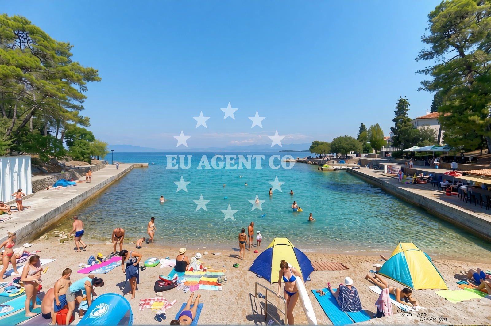 Shoreline and swimming area at Draga beach in Dubašljanska 46, Malinska