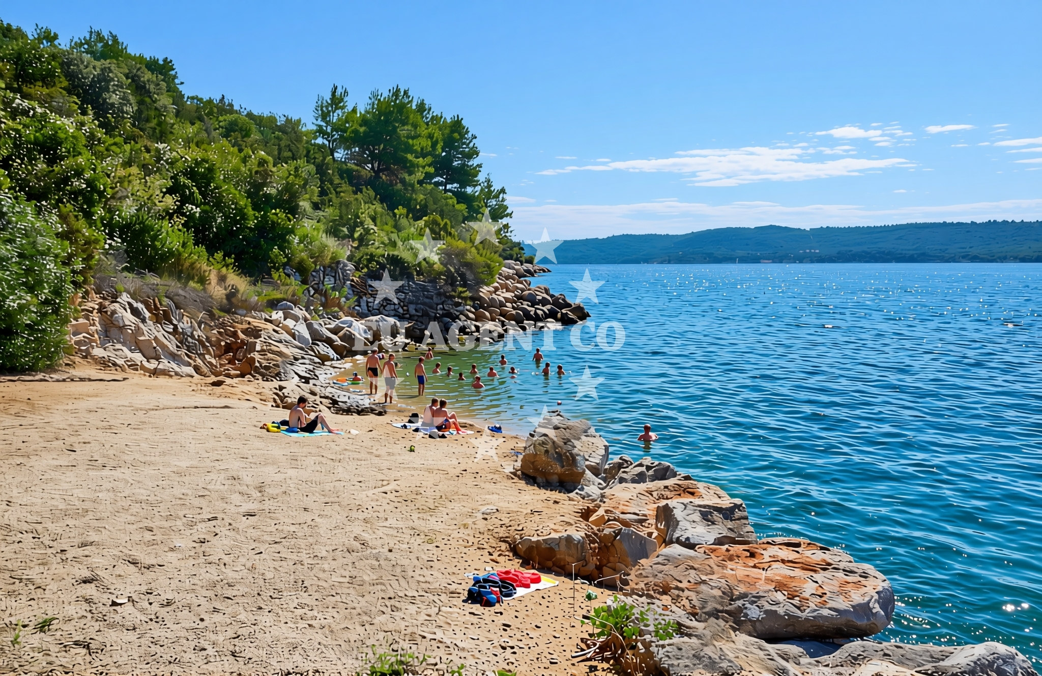 Overview of Draga, Zverinac (Zverinac) Beach in Draga