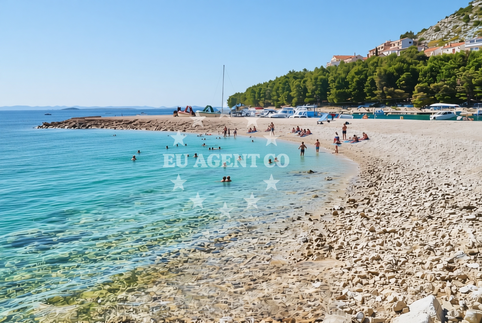 Shoreline and swimming area at Drage (Pakoštane): beaches and coves (7) in Drage (Pakoštane)