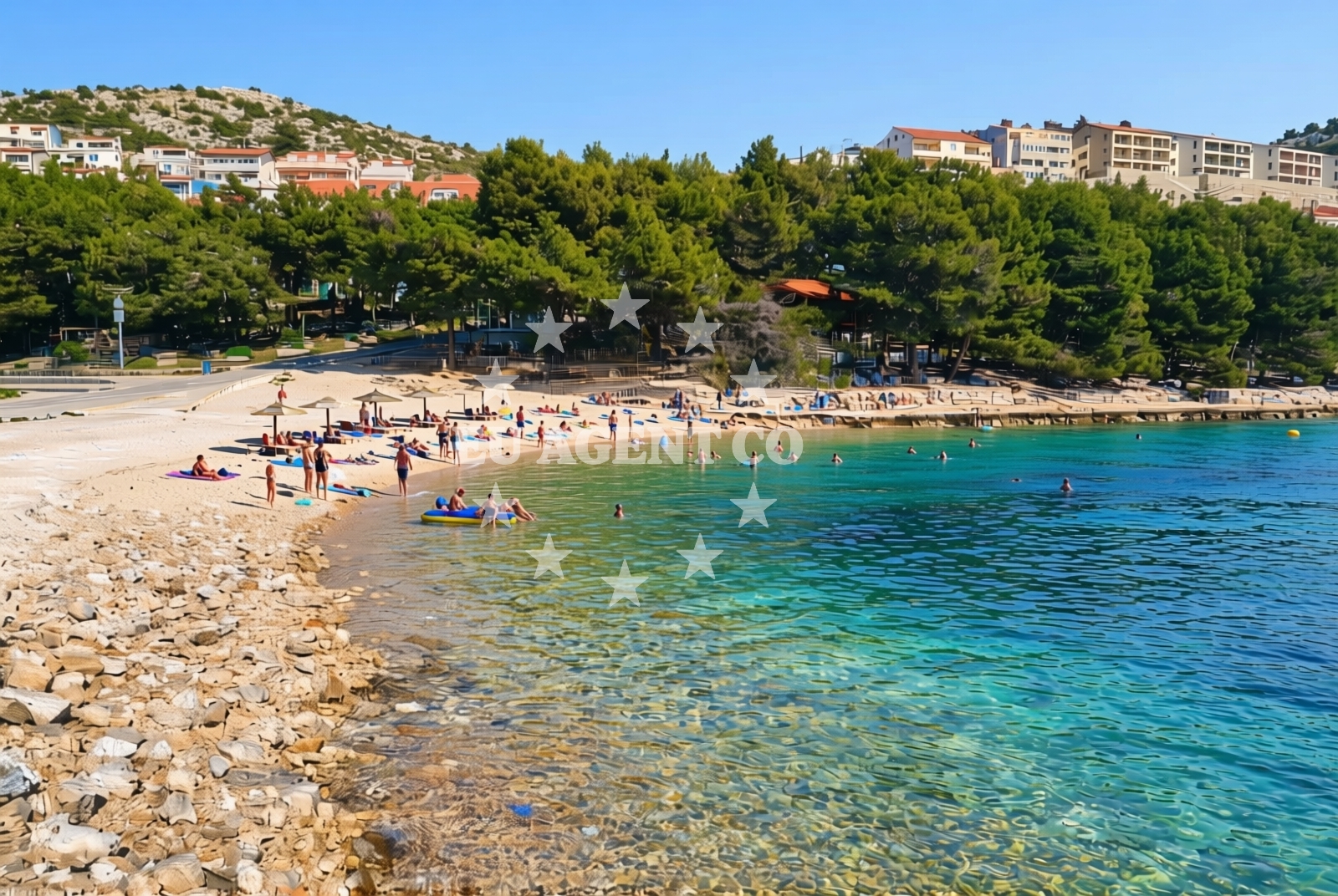 Sea and coastal view of Drage (Pakoštane): beaches and coves (7) in Drage (Pakoštane)