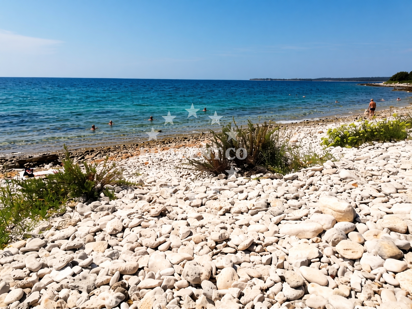Sea and coastal view of Dragonera beach in peroj 948a, Peroj