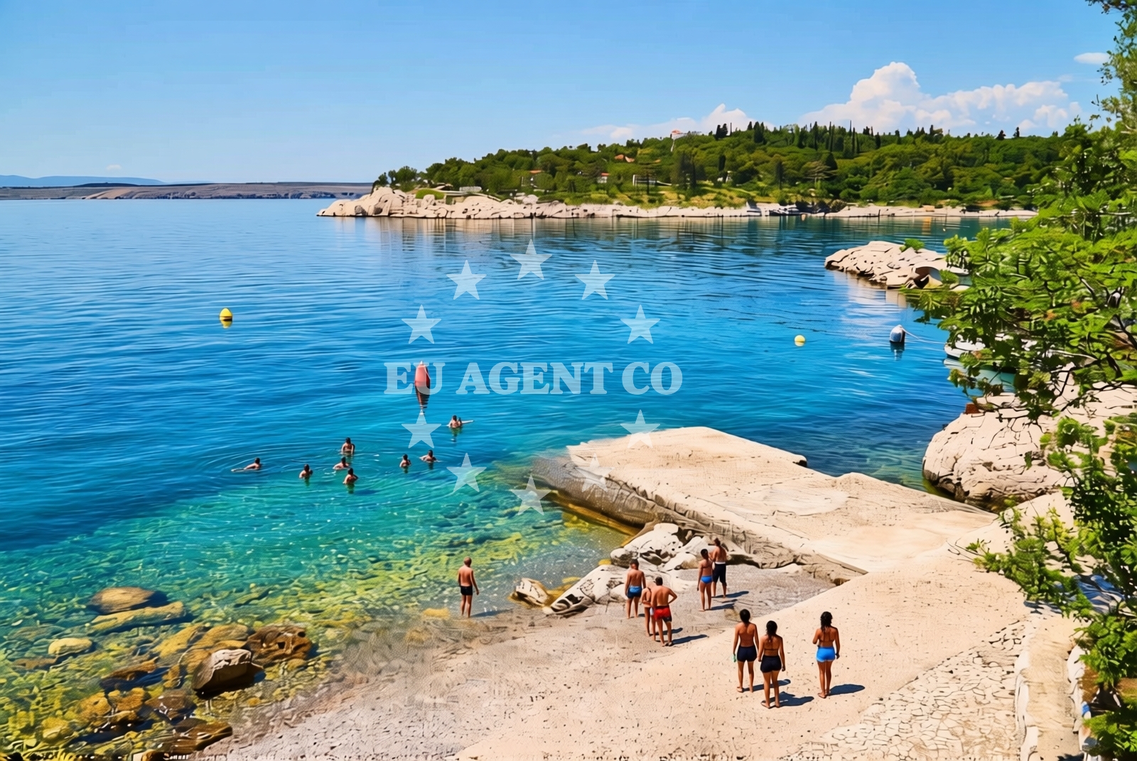 Shoreline and swimming area at Dramalj: beaches and coves (5) in Dramalj