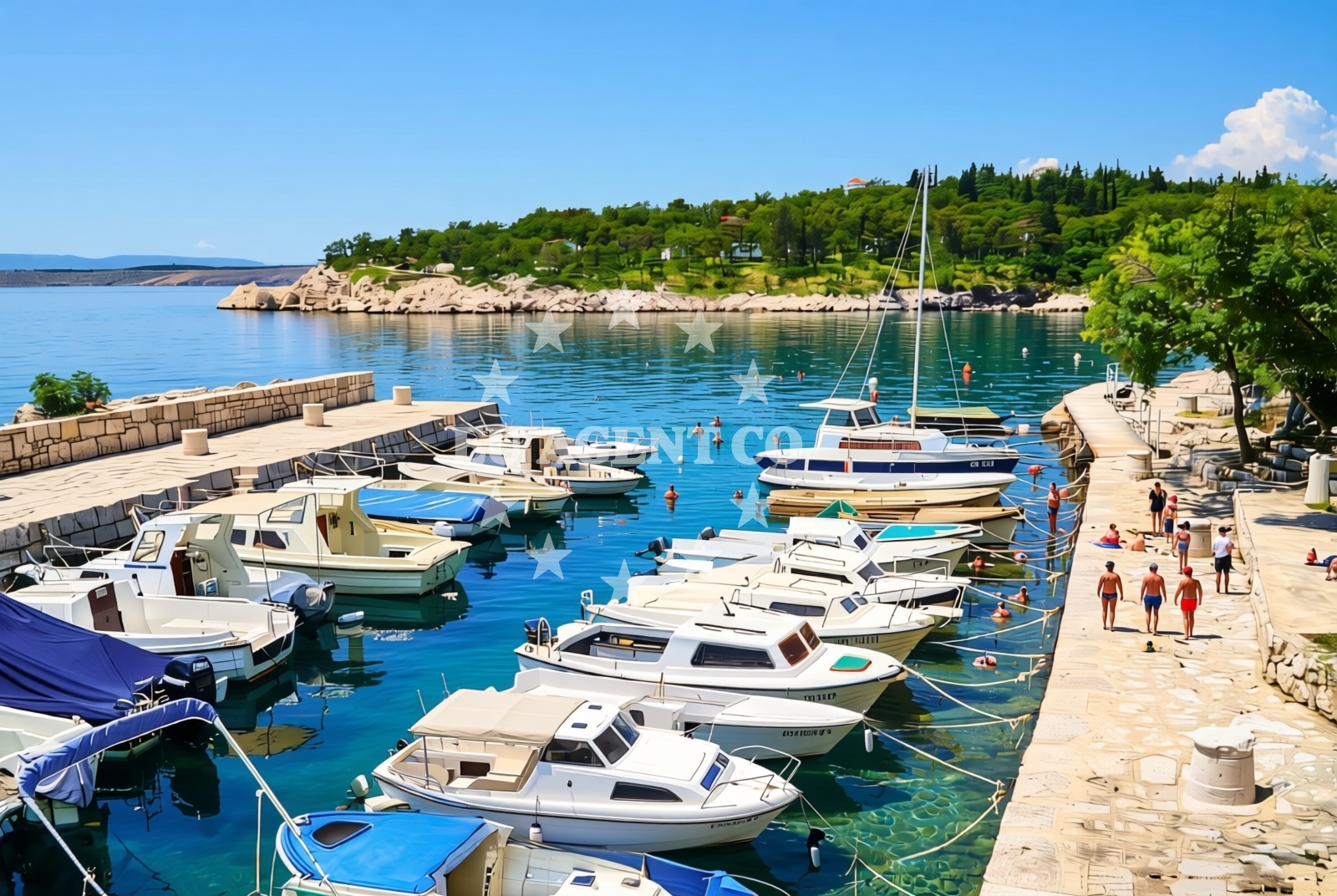 Sea and coastal view of Dramalj: beaches and coves (5) in Dramalj
