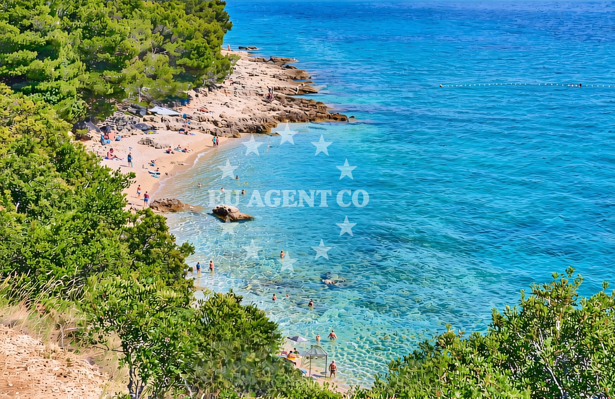 Overview of Drasina FKK, Bol (Brač) Beach in Drasina FKK