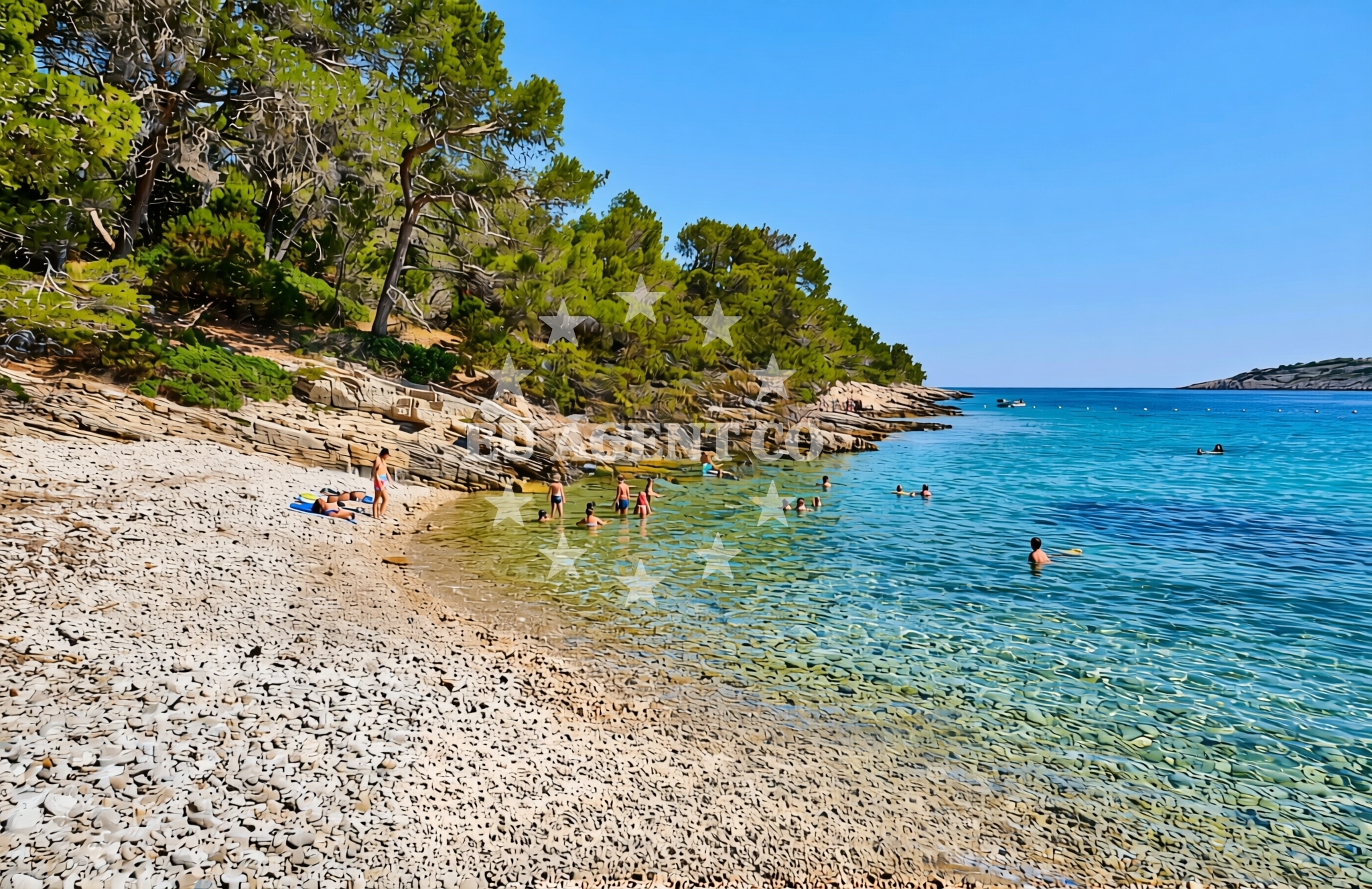 Additional view of Draževica istok, Žirje (Žirje) Beach in Draževica istok