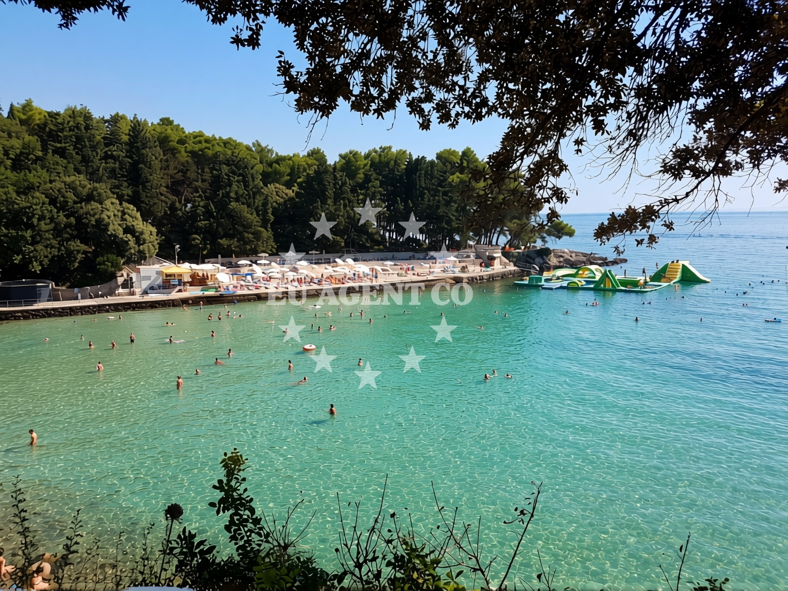 Overview of Drazica beach in , Krk