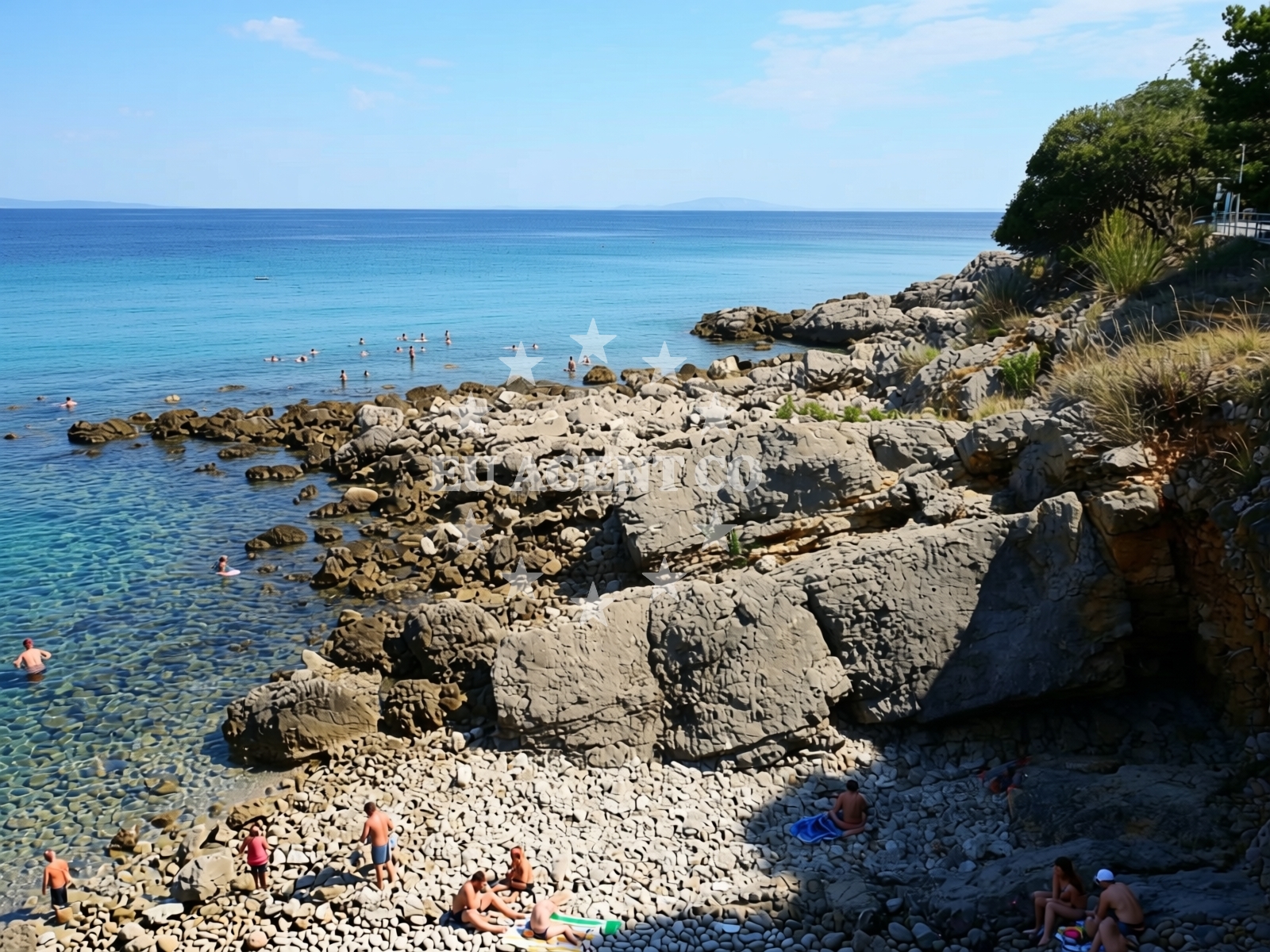 Sea and coastal view of Drazica beach 2 in Sonjevi Stani 30, Potočnica