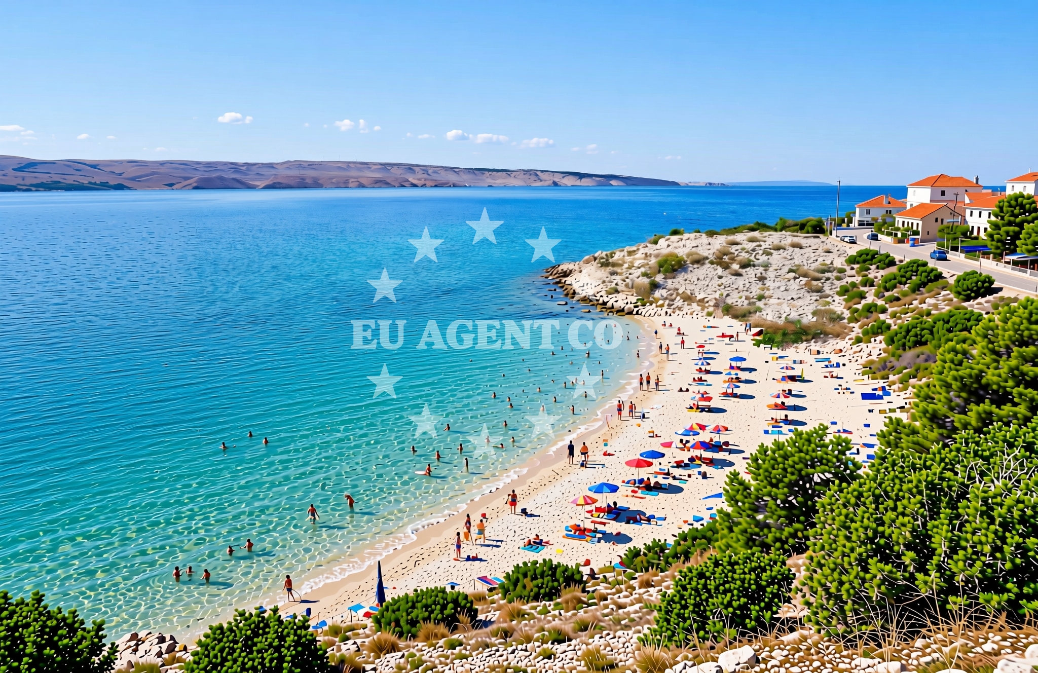 Overview of Dražica, Prizna Beach in Dražica
