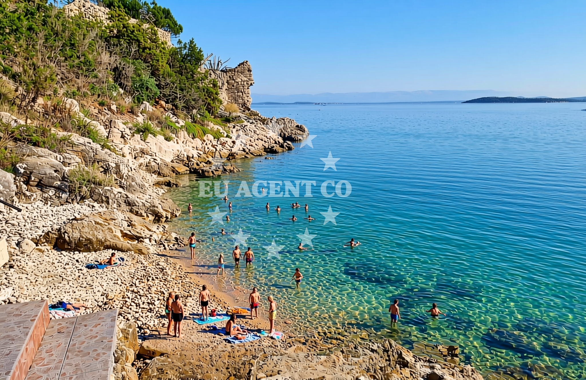Overview of Dražica, Savar (Dugi otok) Beach in Dražica
