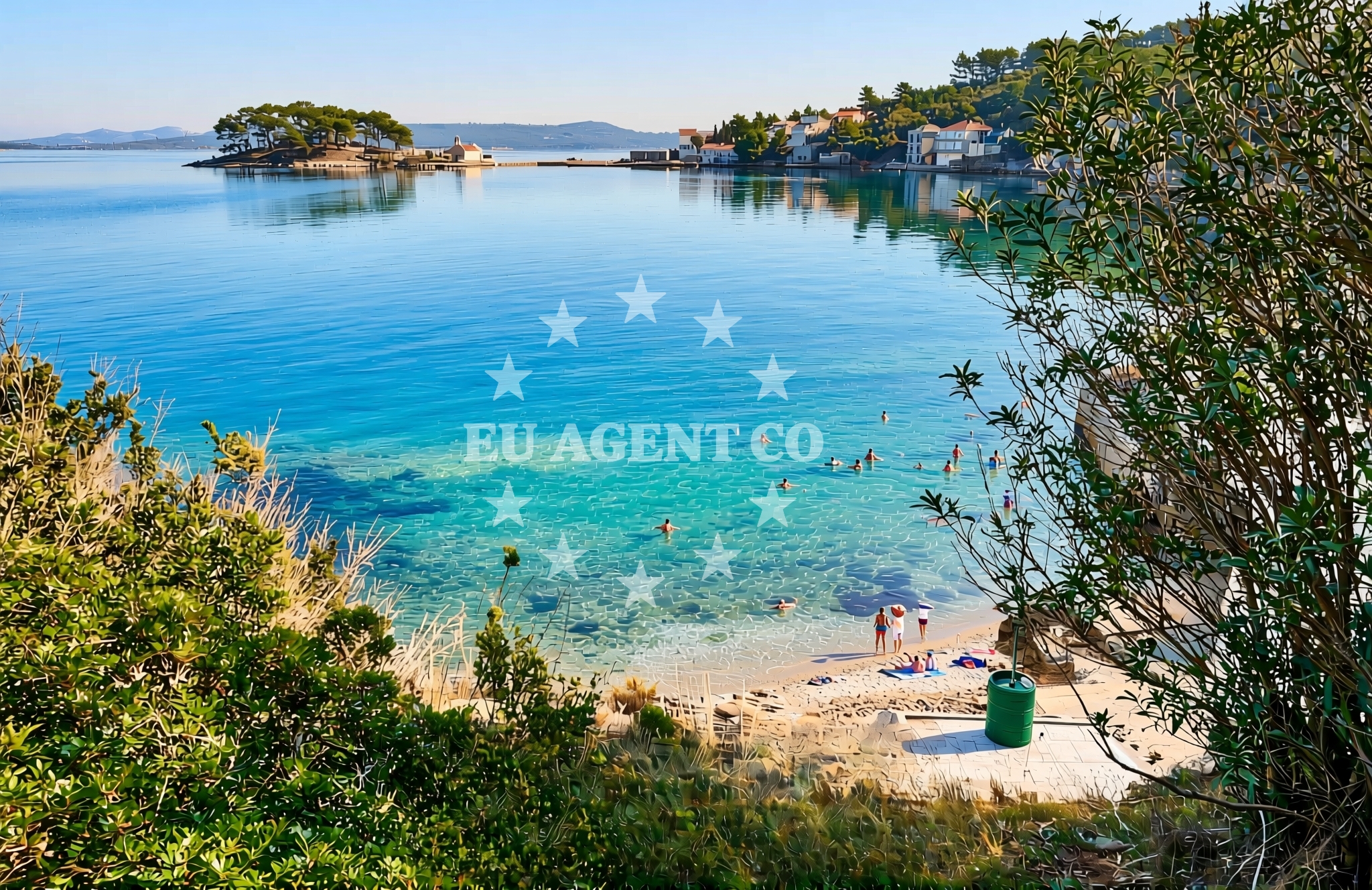 Sea and coastal view of Dražica, Savar (Dugi otok) Beach in Dražica