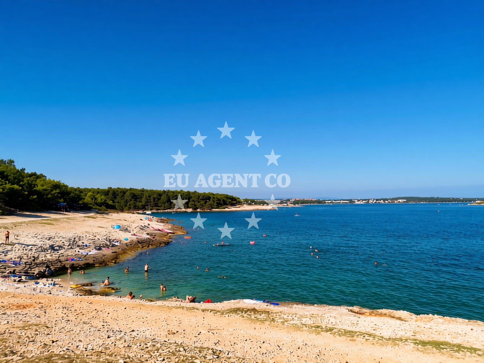 Shoreline and swimming area at Drazice beach in 218 Selo 1, Premantura