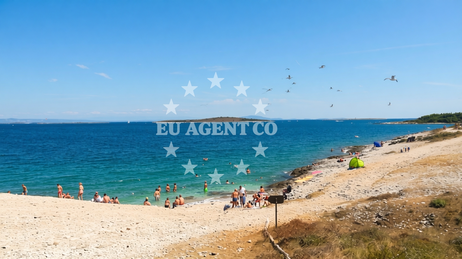Sea and coastal view of Drazice beach in 218 Selo 1, Premantura
