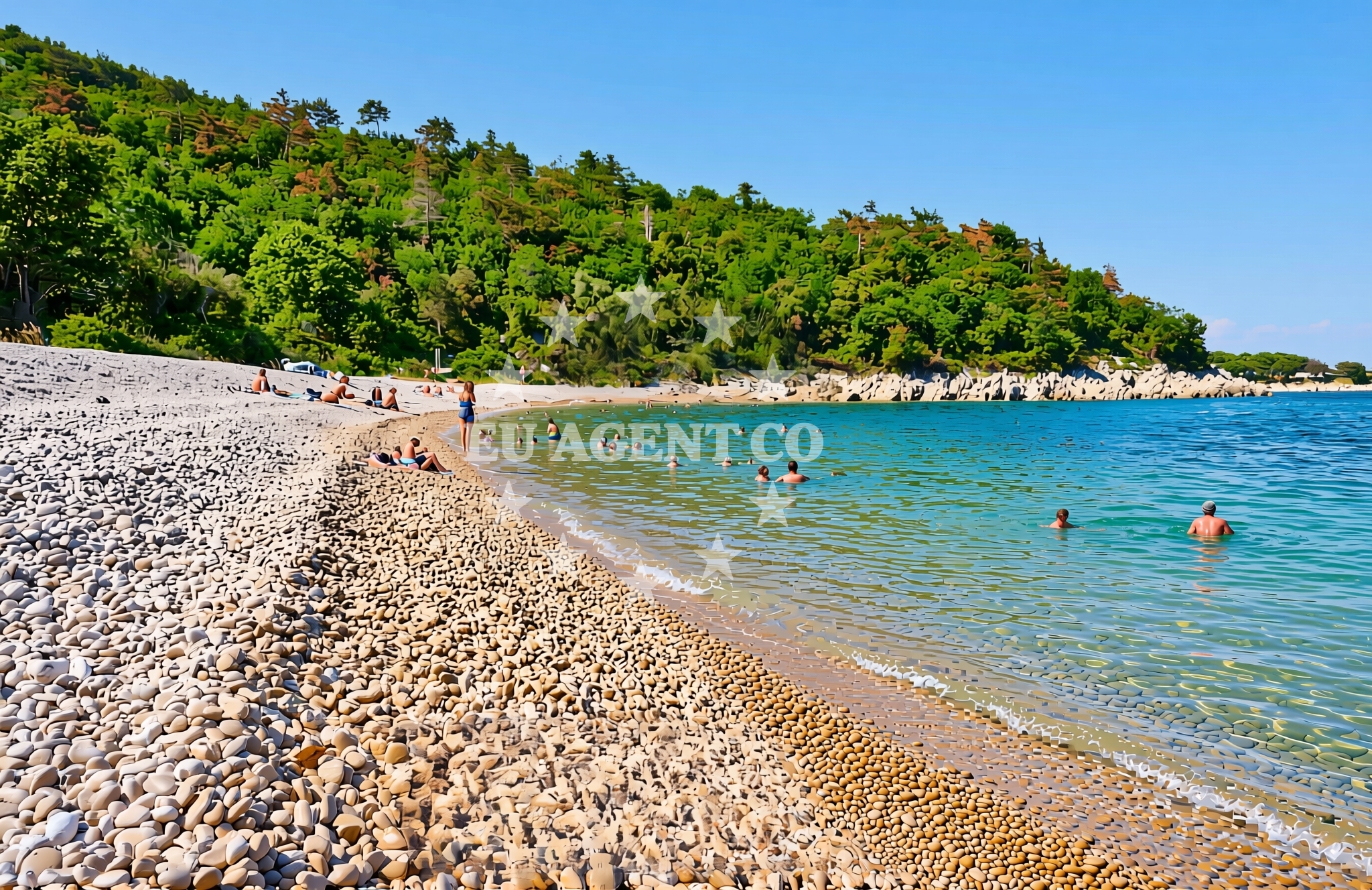 Overview of Drenje (Raša): beaches and coves in Drenje (Raša)