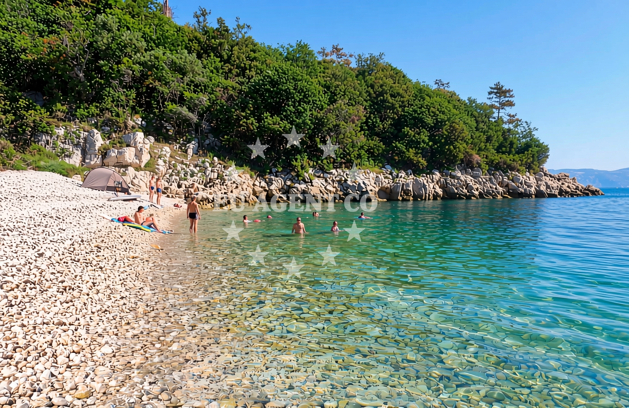Additional view of Drenje (Raša): beaches and coves in Drenje (Raša)