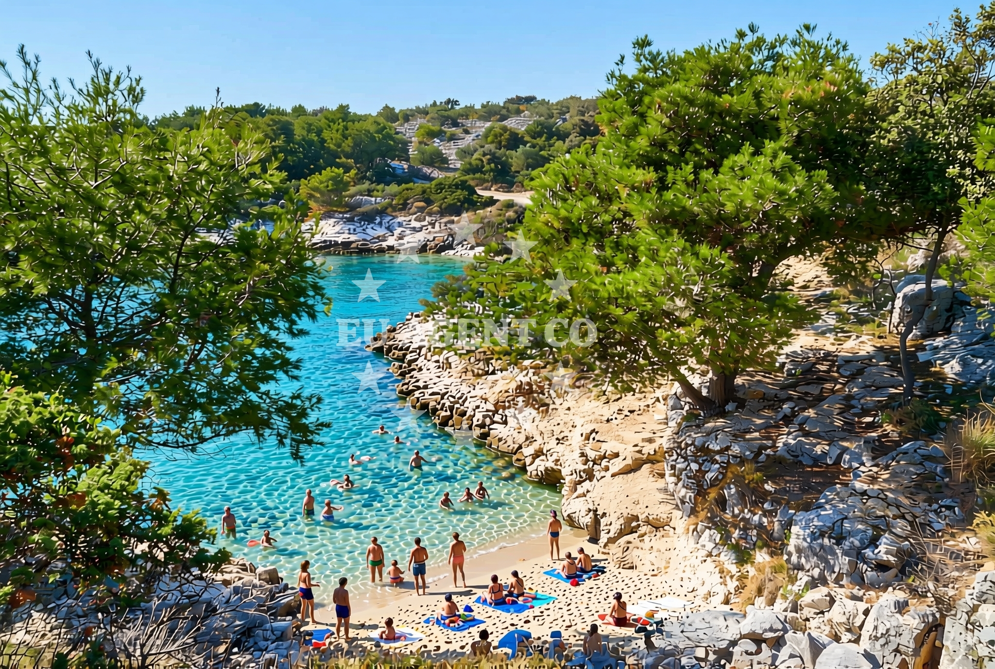 Sea and coastal view of Drmač istok, Zečevo Rogozničko Beach in Drmač istok