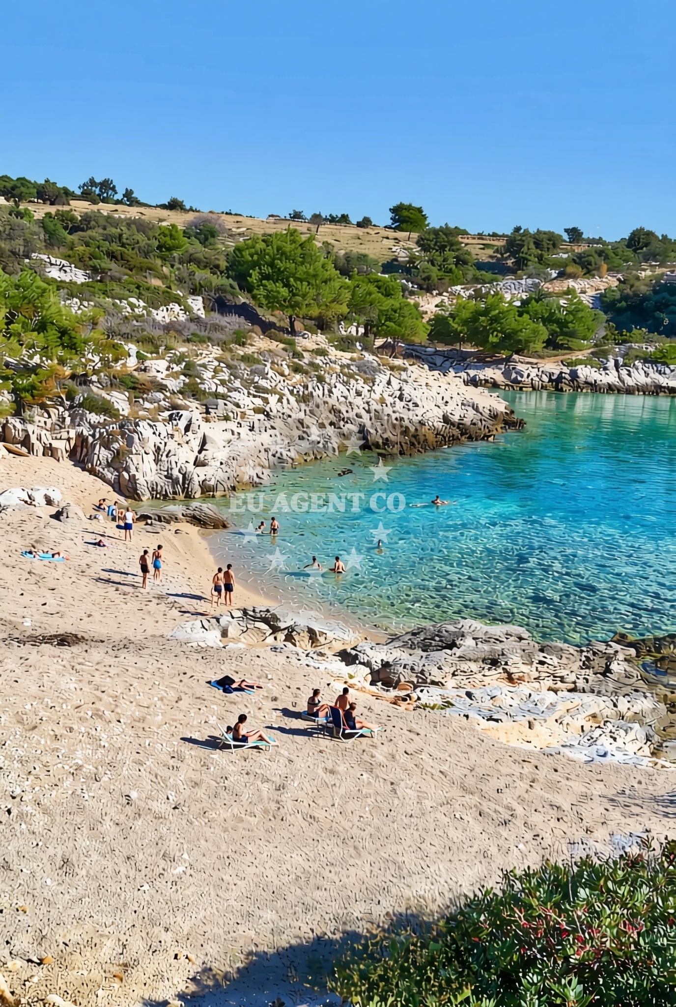Shoreline and swimming area at Drmač zapad, Zečevo Rogozničko Beach in Drmač zapad