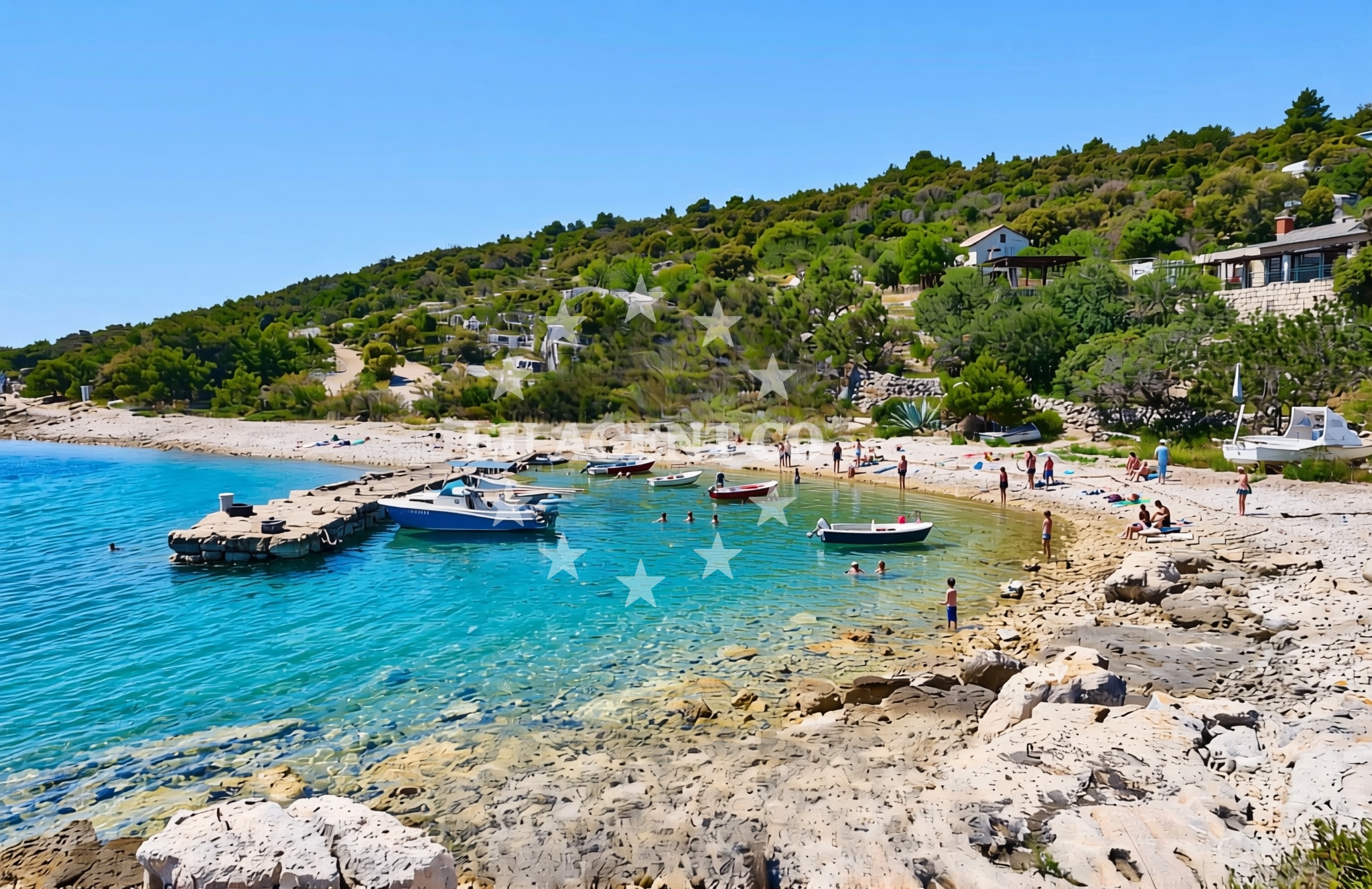 Overview of Drvenik Veliki (Drvenik Veli): beaches and coves (10) in Drvenik Veliki (Drvenik Veli)