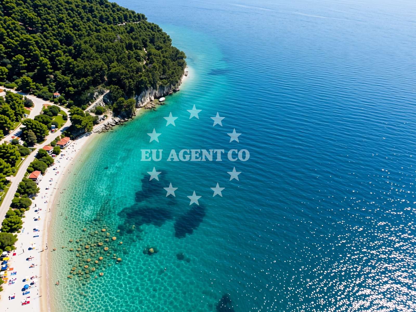 Sea and coastal view of Duba beach in Franičevići 5, Živogošće
