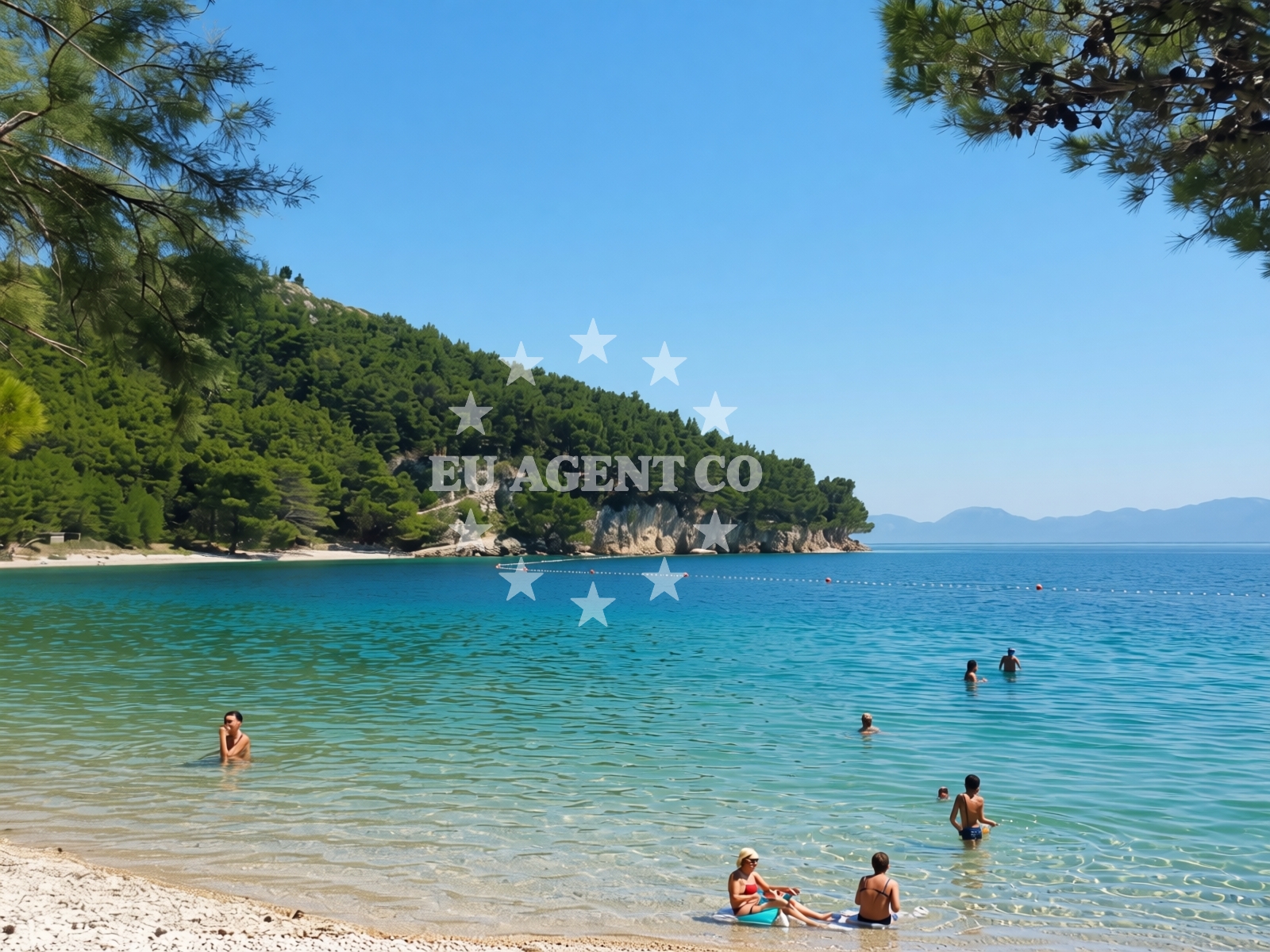 Beach facilities and surroundings at Duba beach in Franičevići 5, Živogošće