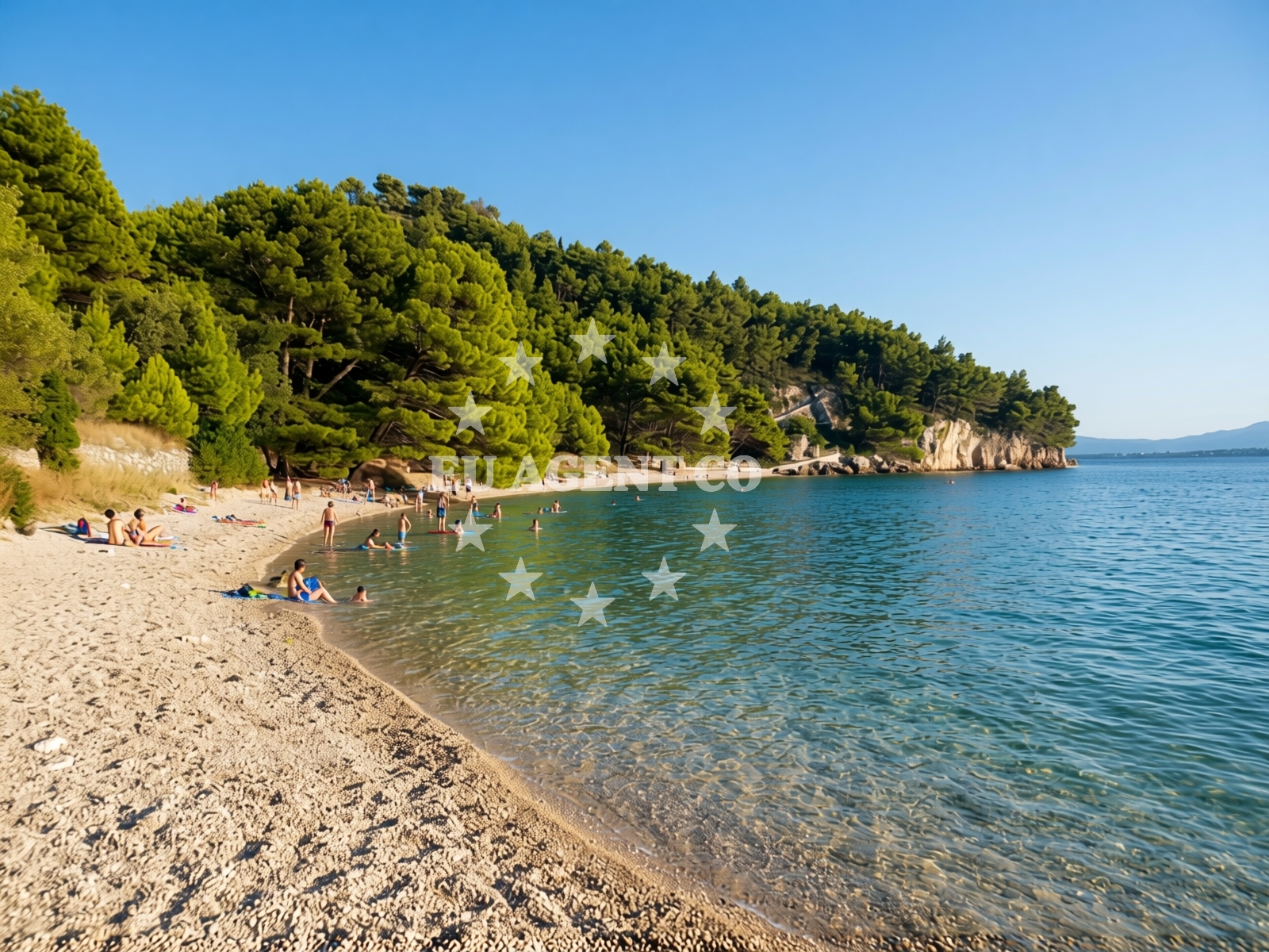 Additional view of Duba beach in Franičevići 5, Živogošće