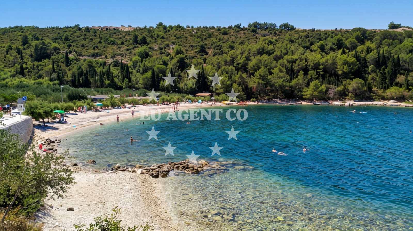 Overview of Duba beach in Duba, Kremena