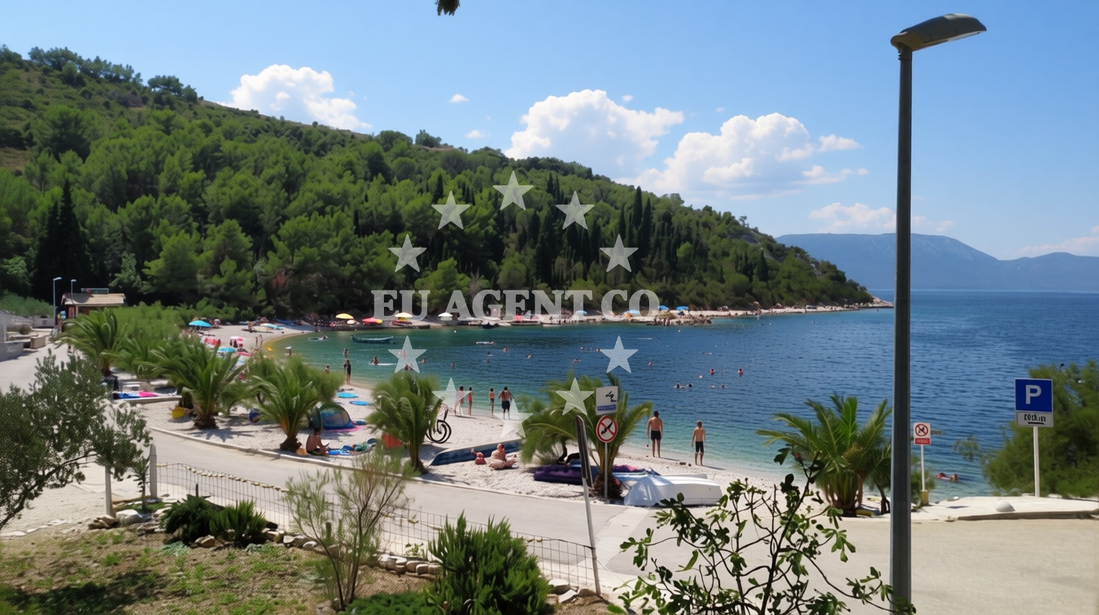 Sea and coastal view of Duba beach in Duba, Kremena