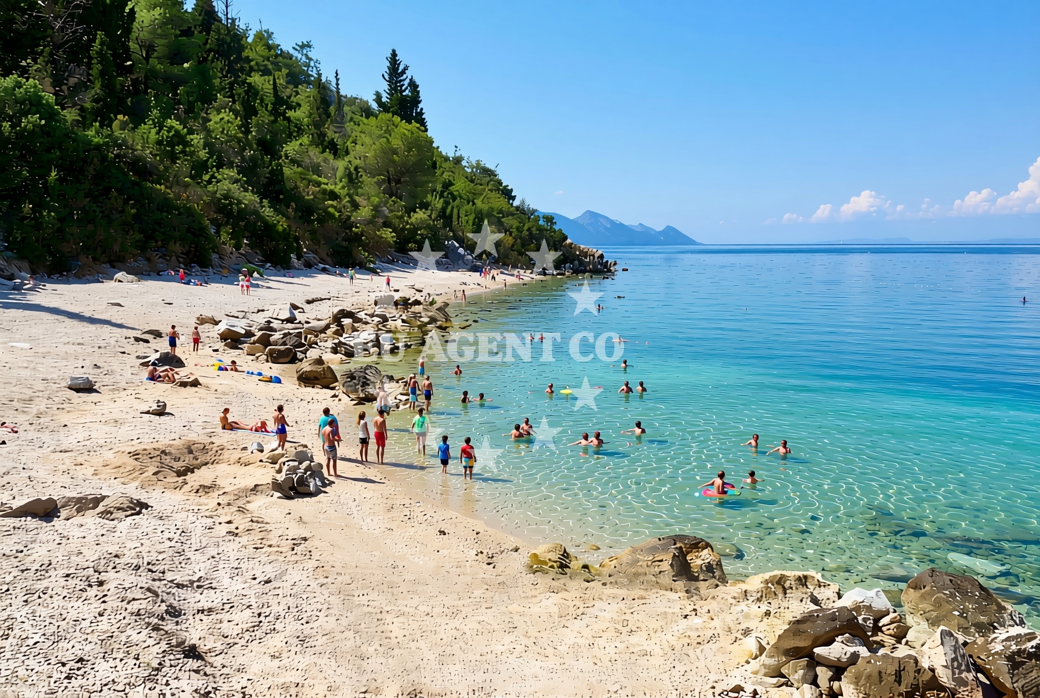 Overview of Duba jug, Duba (Slivno) Beach in Duba jug
