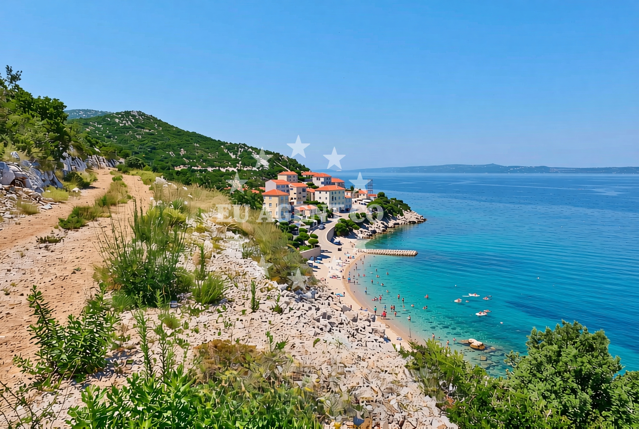 Sea and coastal view of Duba Pelješka: beaches and coves (6) in Duba Pelješka
