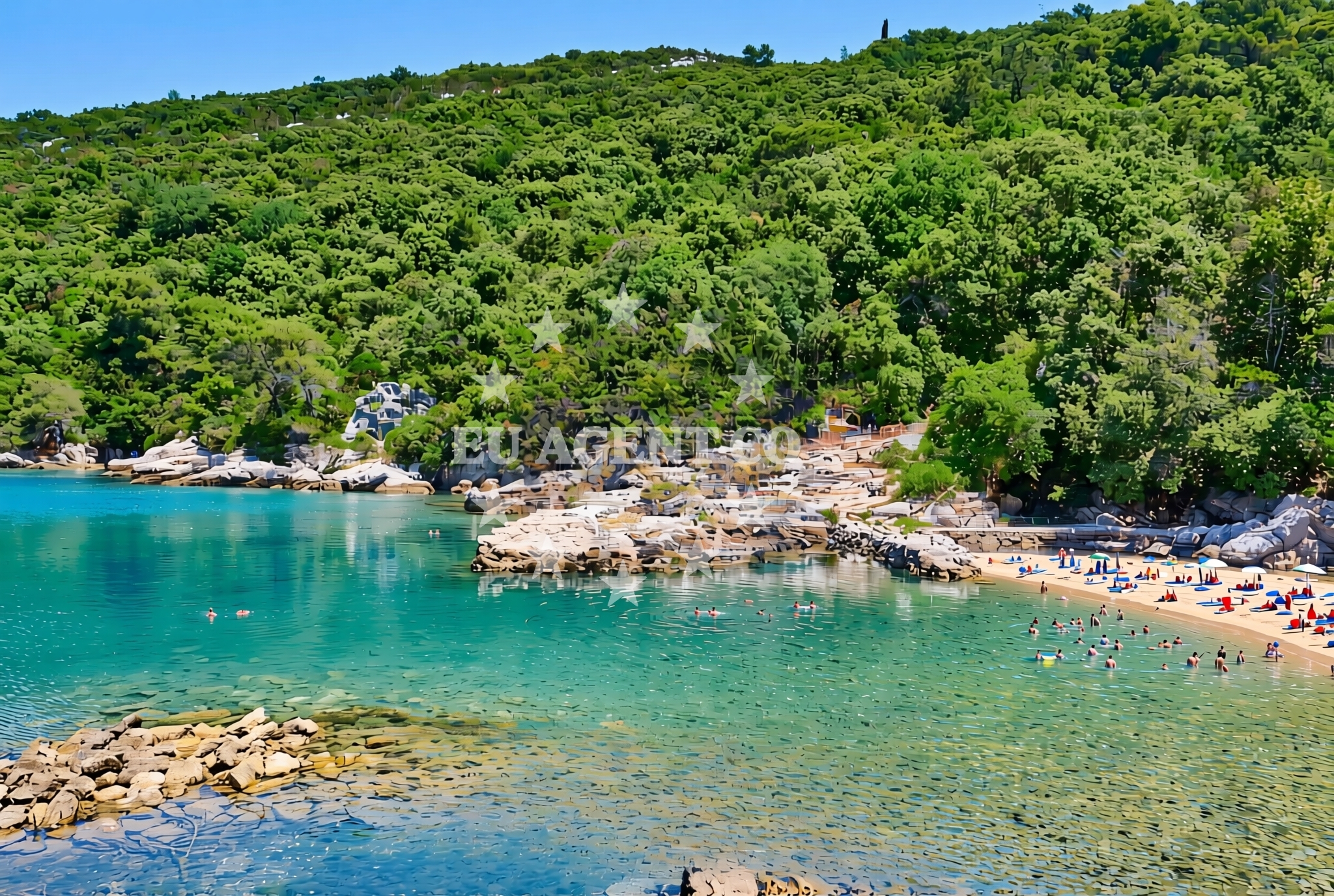 Overview of Duba Stonska: beaches and coves (6) in Duba Stonska